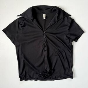 Vintage Black Blouse Small